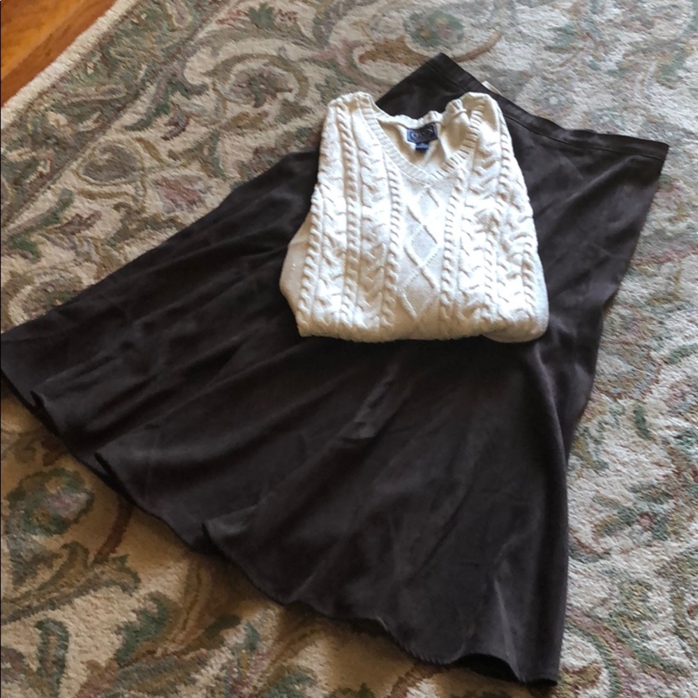 Chocolate Brown Size 8 Tribal Studio Skirt